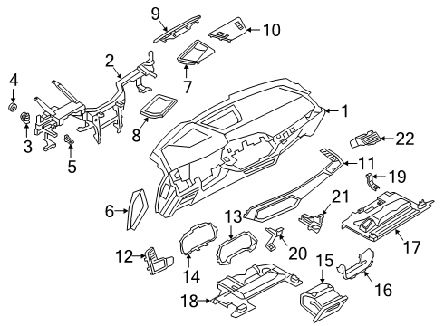 2021 BMW X7 Instrument Panel Diagram