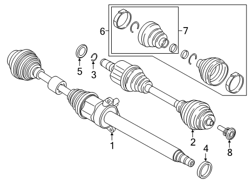 2023 BMW X2 Carrier & Front Axles Diagram