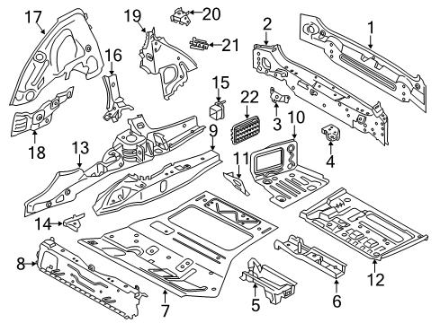 2023 BMW X3 M Rear Body Diagram