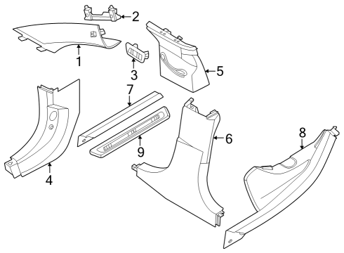 2022 BMW M440i xDrive Gran Coupe Interior Trim - Pillars Diagram