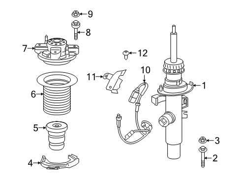 2022 BMW Z4 Struts & Components - Front Diagram 1