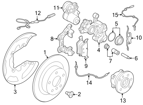 2022 BMW 228i Gran Coupe Brake Components Diagram 3