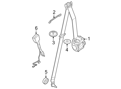 2024 BMW 230i Front Seat Belts Diagram