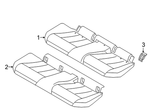 2023 BMW M440i Rear Seat Components Diagram 5