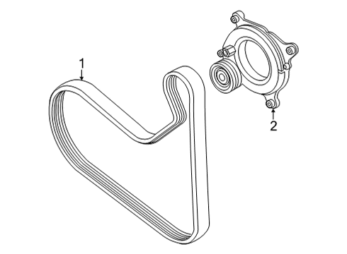 2021 BMW 228i Gran Coupe Belts & Pulleys Diagram