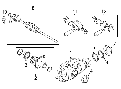 2022 BMW M850i xDrive Carrier & Front Axles Diagram