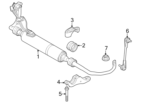 2023 BMW i7 Stabilizer Bar & Components - Front Diagram 1