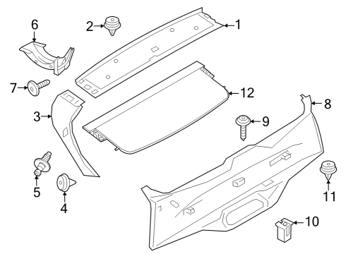 2022 BMW iX Interior Trim - Lift Gate Diagram