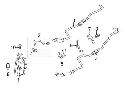 Oil Cooling Pipe Inlet Diagram for 17227583187