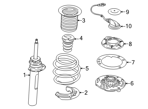 Front Coil Spring Diagram for 31336872339