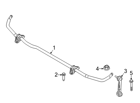 2021 BMW M2 Rear Suspension, Rear Axle, Lower Control Arm, Upper Control Arm, Stabilizer Bar, Suspension Components Diagram 2