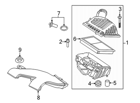 2024 BMW M235i xDrive Gran Coupe Air Intake Diagram 1