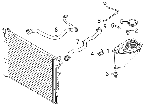 2022 BMW 530i Hoses & Pipes Diagram 1