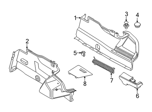 2021 BMW M850i xDrive Interior Trim - Rear Body Diagram 2