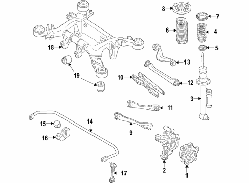 2019 BMW 530i SPRING PAD UPPER Diagram for 33505A144F6