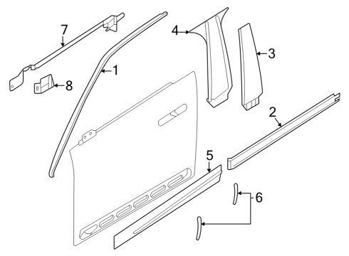 2024 BMW iX SHAFT COVER OUTER FRONT DOOR Diagram for 51339465246