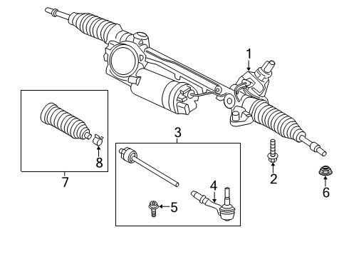 2021 BMW X7 STEERING GEAR ELECTRICAL Diagram for 32105A74956