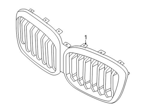 2023 BMW X3 M Grille & Components Diagram 2