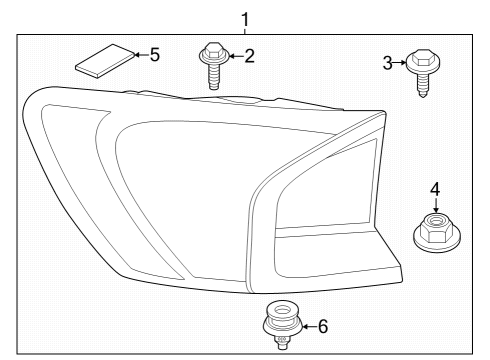 2024 BMW X1 Tail Lamps Diagram