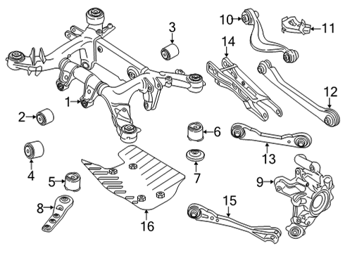 2024 BMW M8 Rear Suspension Diagram