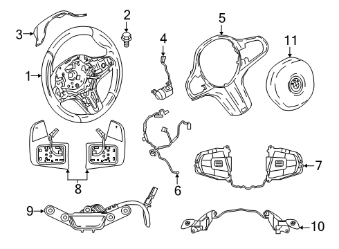 2021 BMW M5 Steering Column & Wheel, Steering Gear & Linkage Diagram 6