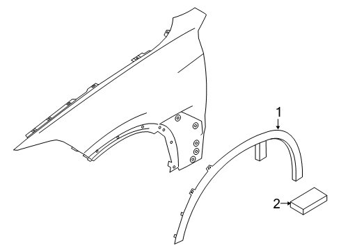 2021 BMW X5 Exterior Trim - Fender Diagram