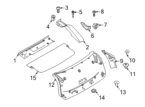 2023 BMW X4 M Interior Trim - Lift Gate Diagram