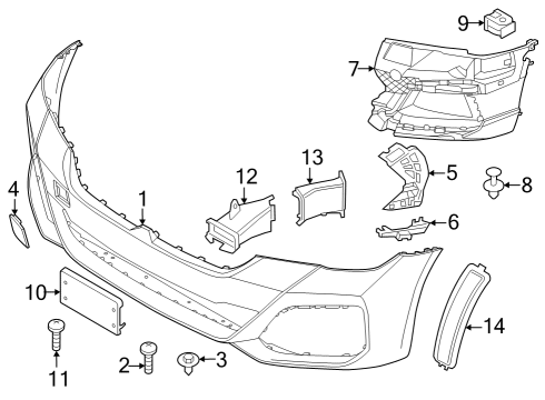 2022 BMW 530e Bumper & Components - Front Diagram 2