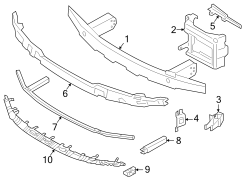 2024 BMW 430i xDrive Gran Coupe CARRIER, BUMPER FRONT Diagram for 51118738936