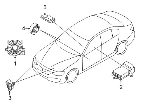 2021 BMW M850i xDrive Air Bag Components Diagram 2