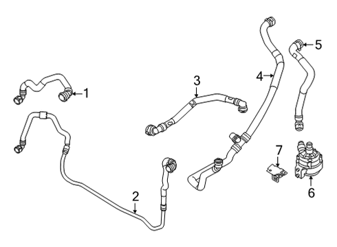 2024 BMW X6 M COOLANT HOSE, SUPPLY Diagram for 64219398797