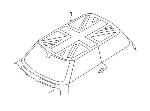 Roof Decor, Union Jack Diagram for 51142354937