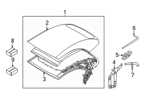 2021 BMW M440i Convertible Top Diagram 3