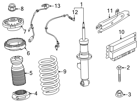 2024 BMW M8 Struts & Components - Rear Diagram