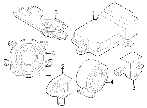 2024 BMW i7 Air Bag Components Diagram 2