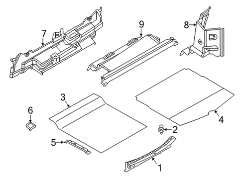 2021 BMW M440i TRIM PANEL FOR LOAD-THROUGH Diagram for 51477489598