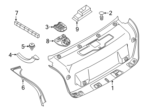 2024 BMW 330i xDrive Interior Trim - Trunk Diagram