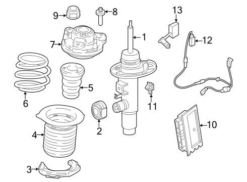 2024 BMW M440i Gran Coupe Struts & Components - Front Diagram 1