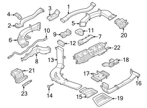 2024 BMW 750e xDrive Ducts Diagram