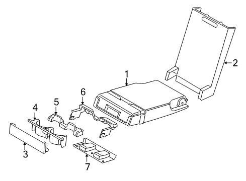 2023 BMW 540i xDrive Rear Seat Components Diagram 1