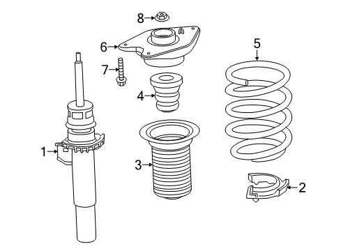 2021 BMW i3s Struts & Components - Front Diagram