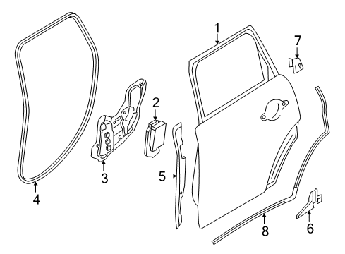 Joint Seal, B-Pillar, Left Diagram for 51767390135