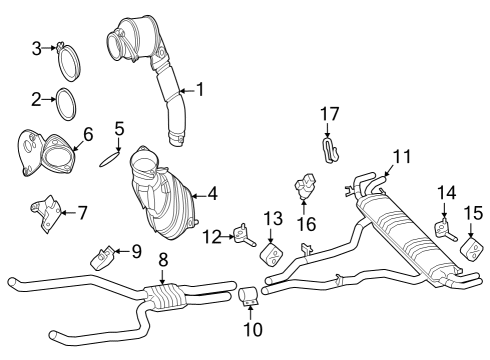 2024 BMW X5 M REAR MUFFLER Diagram for 18305A340B9