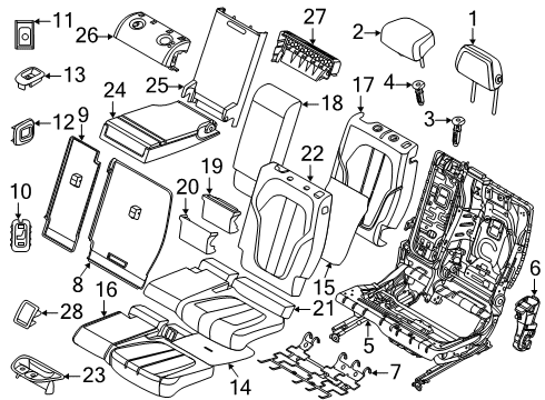 2021 BMW X7 COVER, BASIC BACKREST, LEATH Diagram for 52205A1A0B7