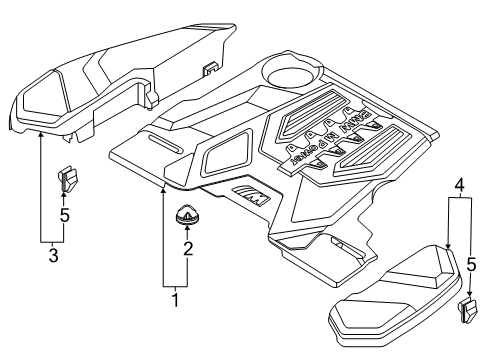 2024 BMW M8 Engine Appearance Cover Diagram