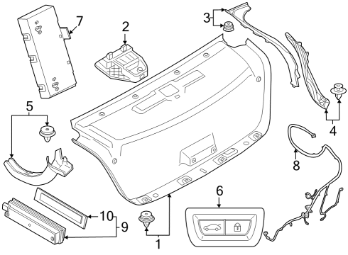 2024 BMW 750e xDrive Interior Trim - Trunk Diagram