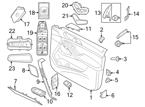 2022 BMW iX SWITCH WINDOW LIFTER Diagram for 61319858637