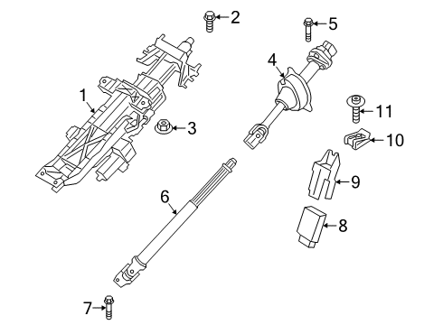 2021 BMW X7 STEERING COLUMN CONTROL UNIT Diagram for 32308842045