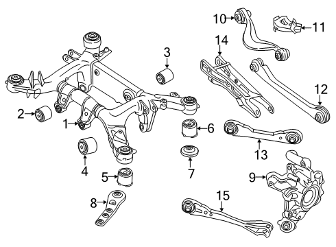 2023 BMW M8 Rear Suspension Diagram