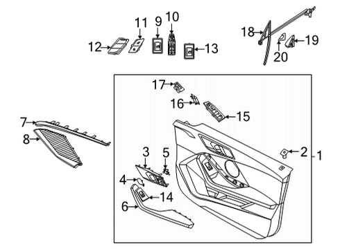 2022 BMW 228i xDrive Gran Coupe SYSTEM LATCH, LEFT Diagram for 51217956135